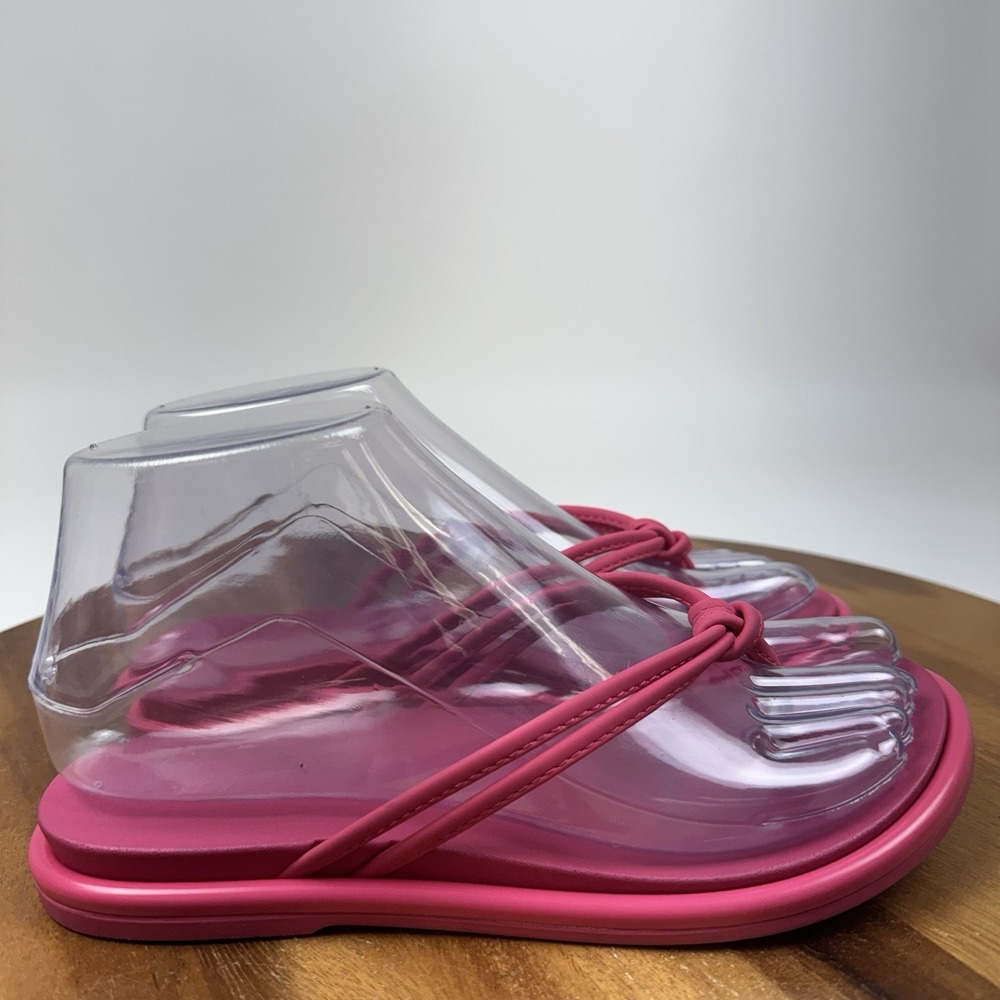 New Womens Olukai Aka Pink Leather Casual Comfort Flip Flops Sandals Size 5 M